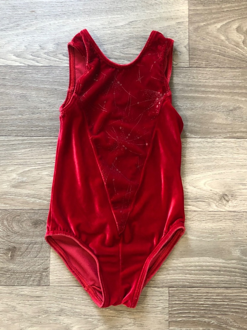 GK ELITE gymnastics LEOTARD Leo RED Tank CXS Extra Small Child Girls